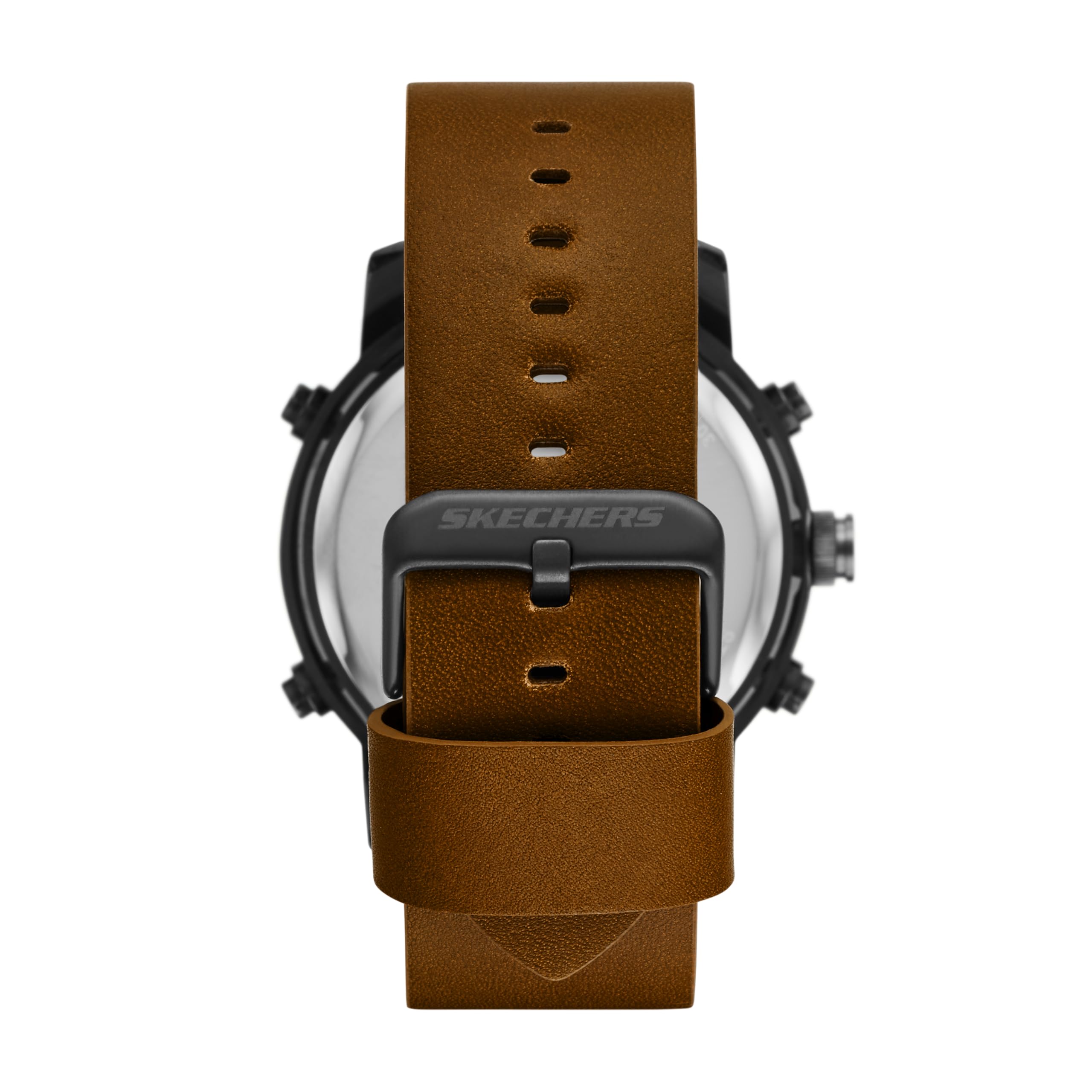 Skechers Men's Redlands Analog-Digital Watch, Color: Black, Brown